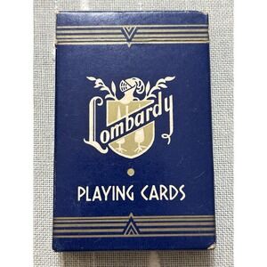 Vintage Arrco Lombardy Playing Cards Plastic Coated Blue Box, Chicago USA NICE